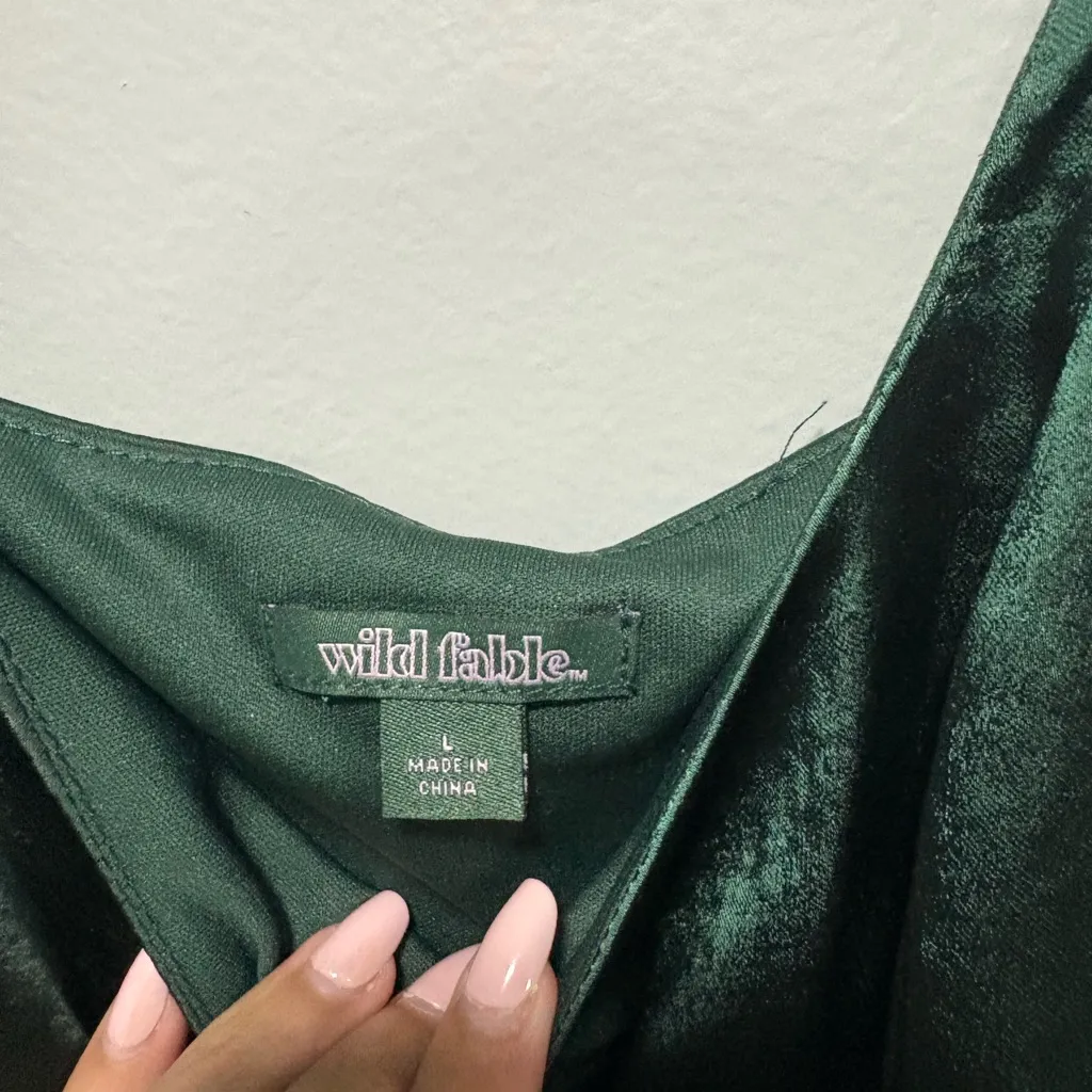 Wild Fable Green Asymmetrical Ruffled Sundress - Image 2