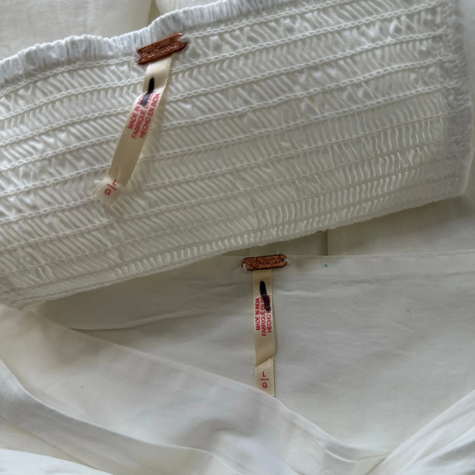 Free People set co-ord crop top and midi skirt pleated matching set boho Large - Image 7