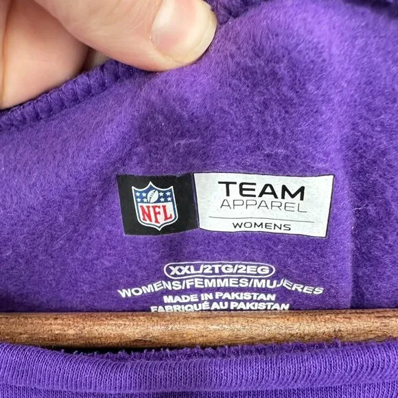 Minnesota Vikings Women's XXL‎ NFL Official Round Neck Sweatshirt Purple Gold - Image 4