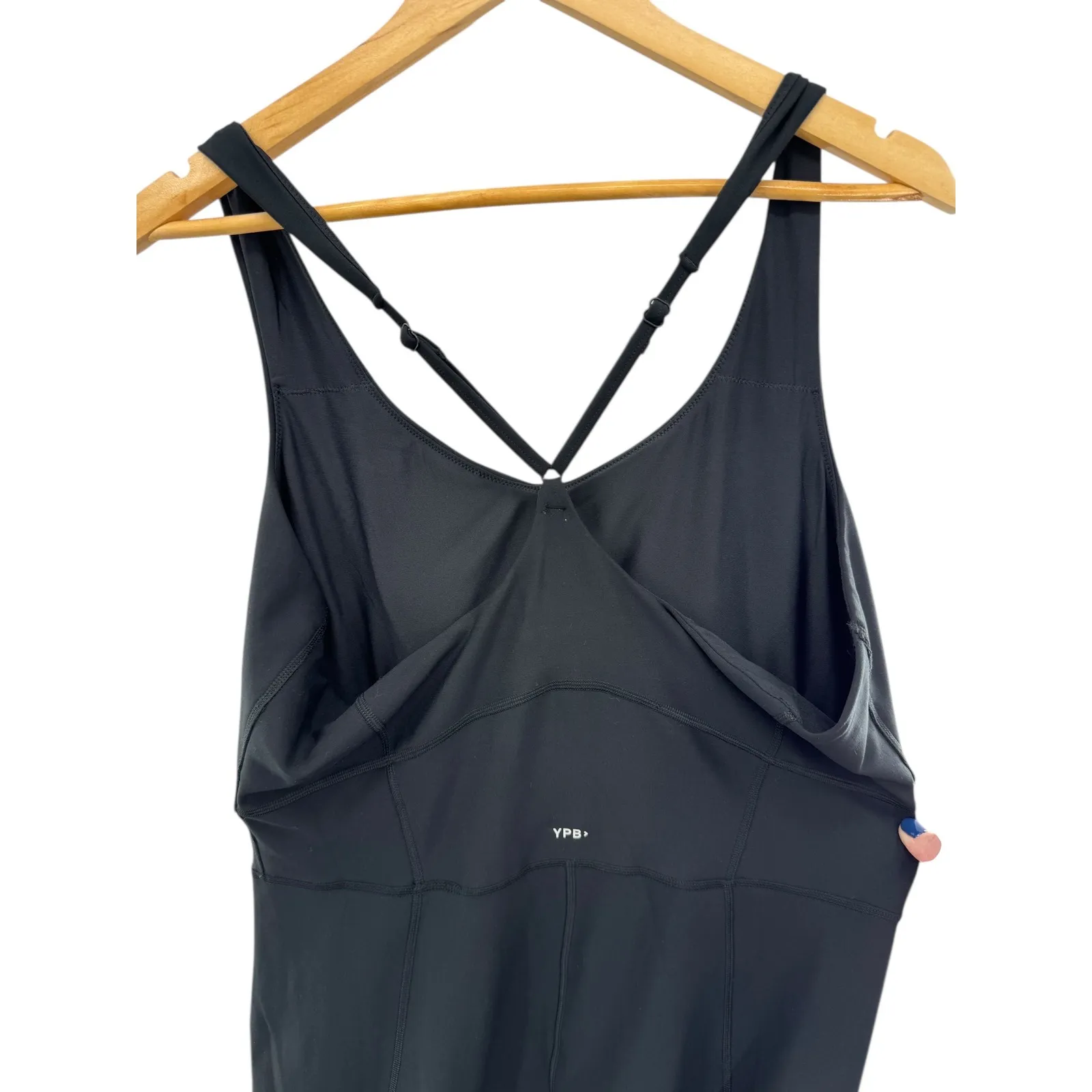 YPB Your Personal Best sculptLUX Black Ruched‎ Cutout Tank Bodysuit Jumpsuit XXL - Image 6