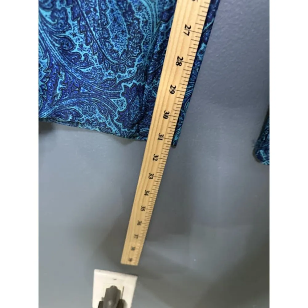 Sunny Leigh Wide Leg Pants Women's Size Med Stretch Paisley Art to Wear Palazzo - Image 8