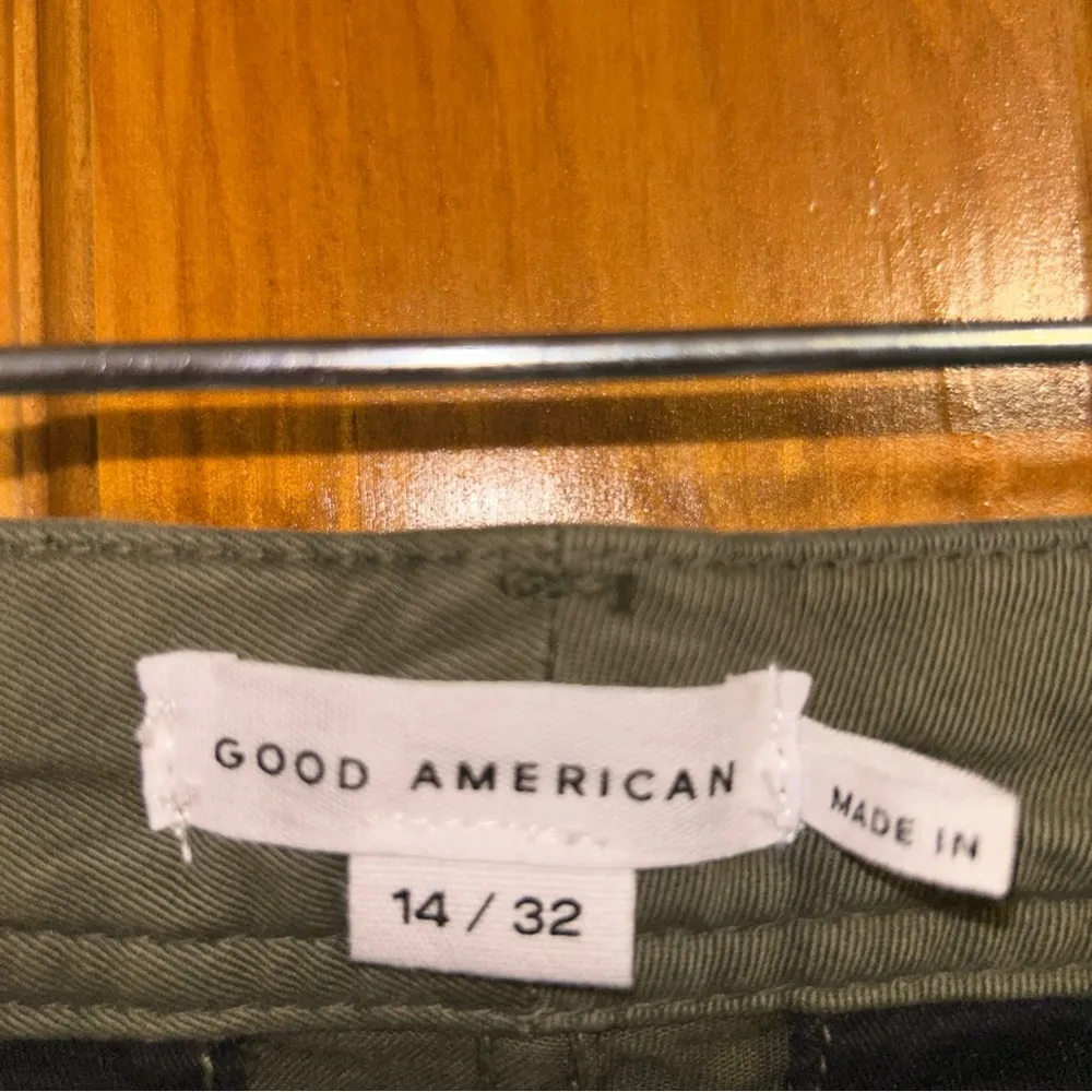 Good American Women’s Twill Skinny Cargo Olive Pant Sz 14/32 -NWTS - Image 7