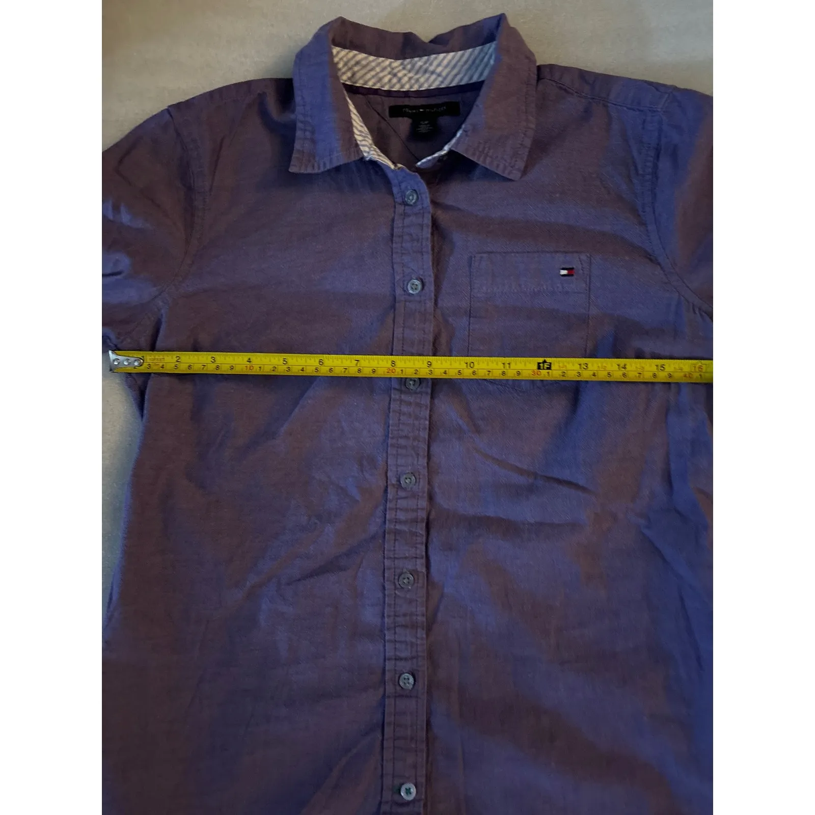 Tommy Hilfiger Womens Purple Button Down Shirt S Casual Preppy Classic Academia - Image 6