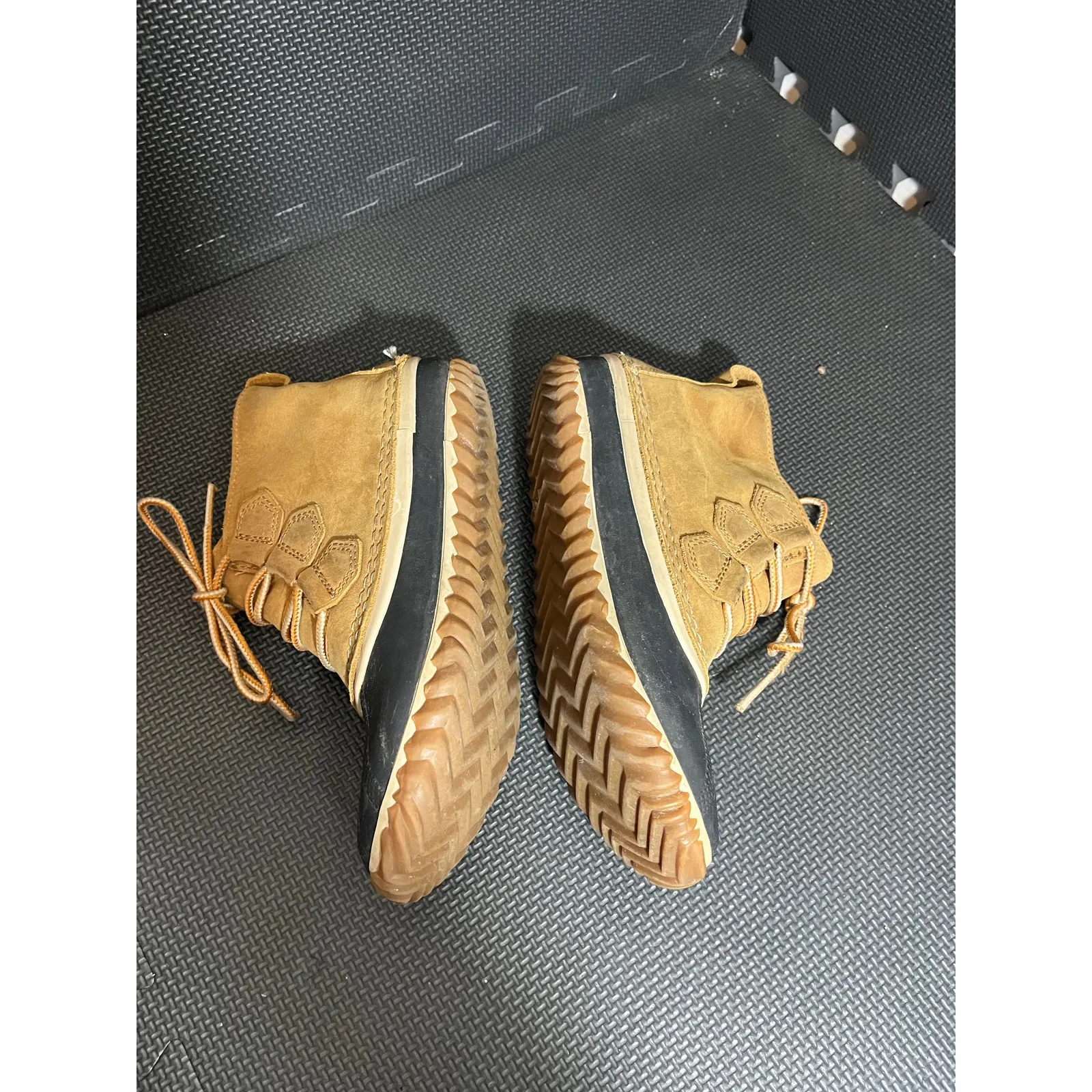 Sorel Boots Women's 7 Out N About Ankle Duck Leather Rubber NL2133-286‎ Brown - Image 4