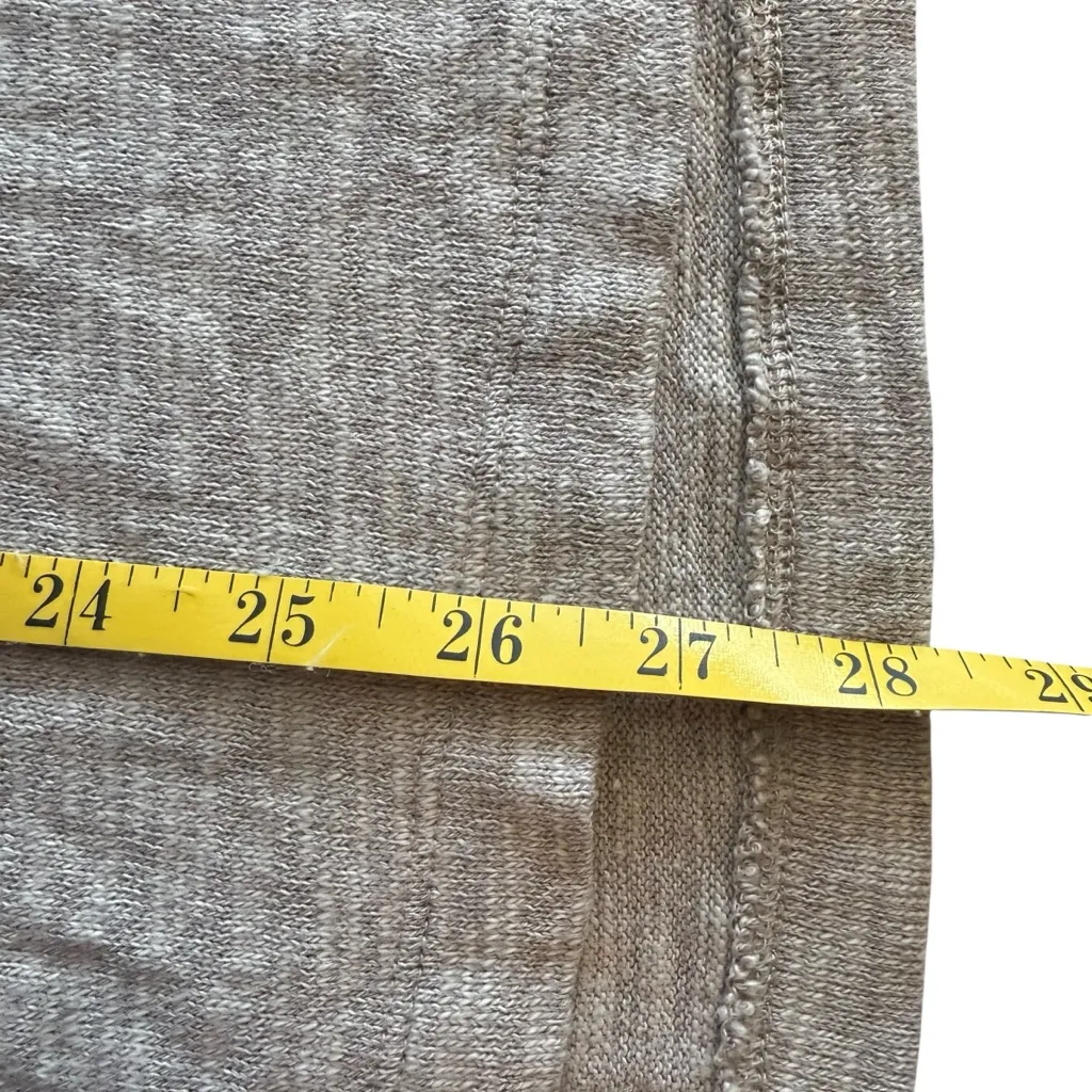 Pure Jill Gray Cotton Blend Sweater Medium Petite V-Neck Natural Organic Neutral - Image 10