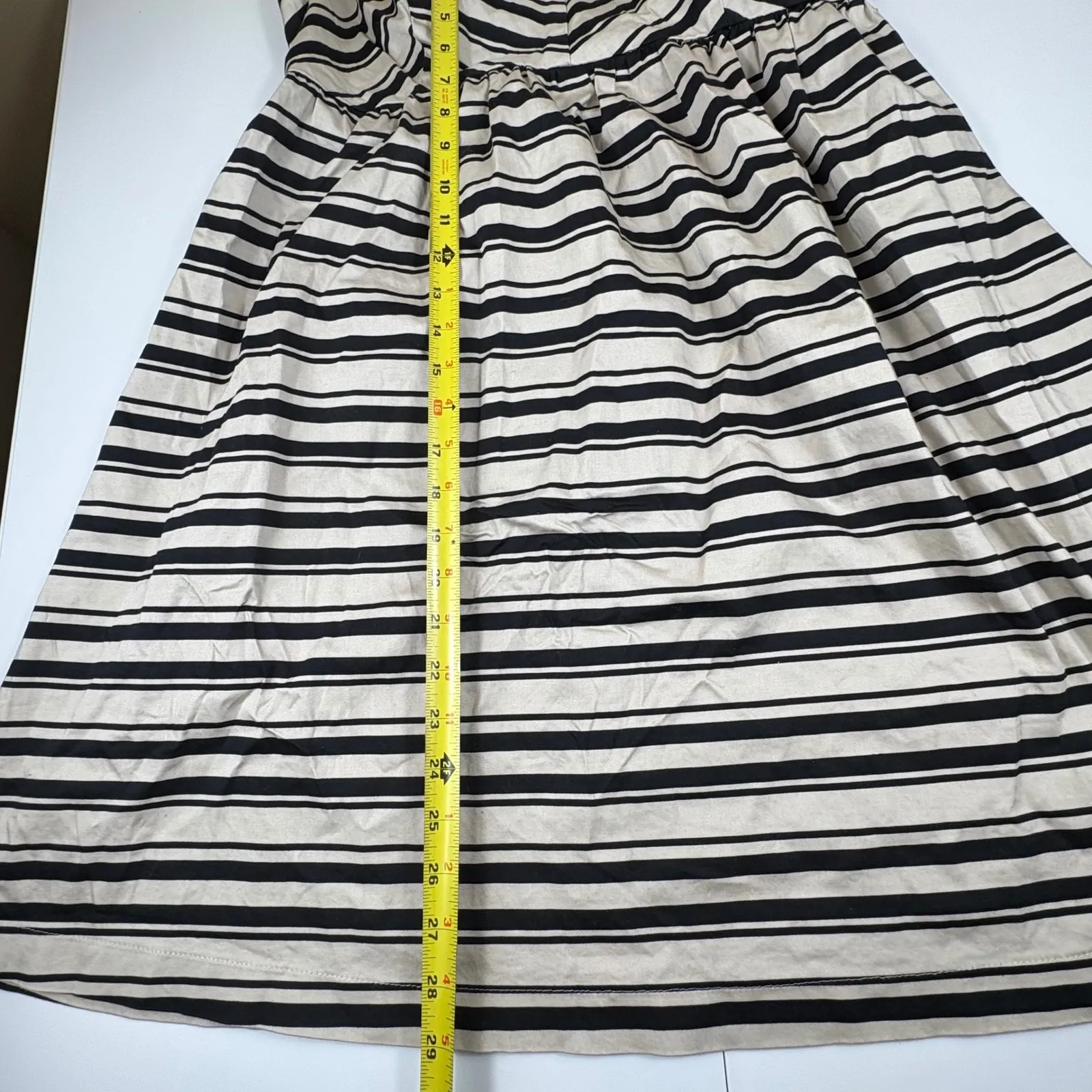 Motherhood Maternity Stripe Fit & Flare Dress‎ Women's M Sleeveless Black White - Image 7