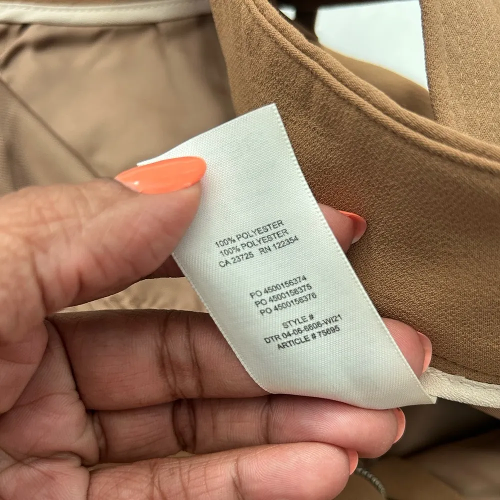 Aritzia | Wilfred tie front ankle pant in saville Tan Size 12 - Image 11