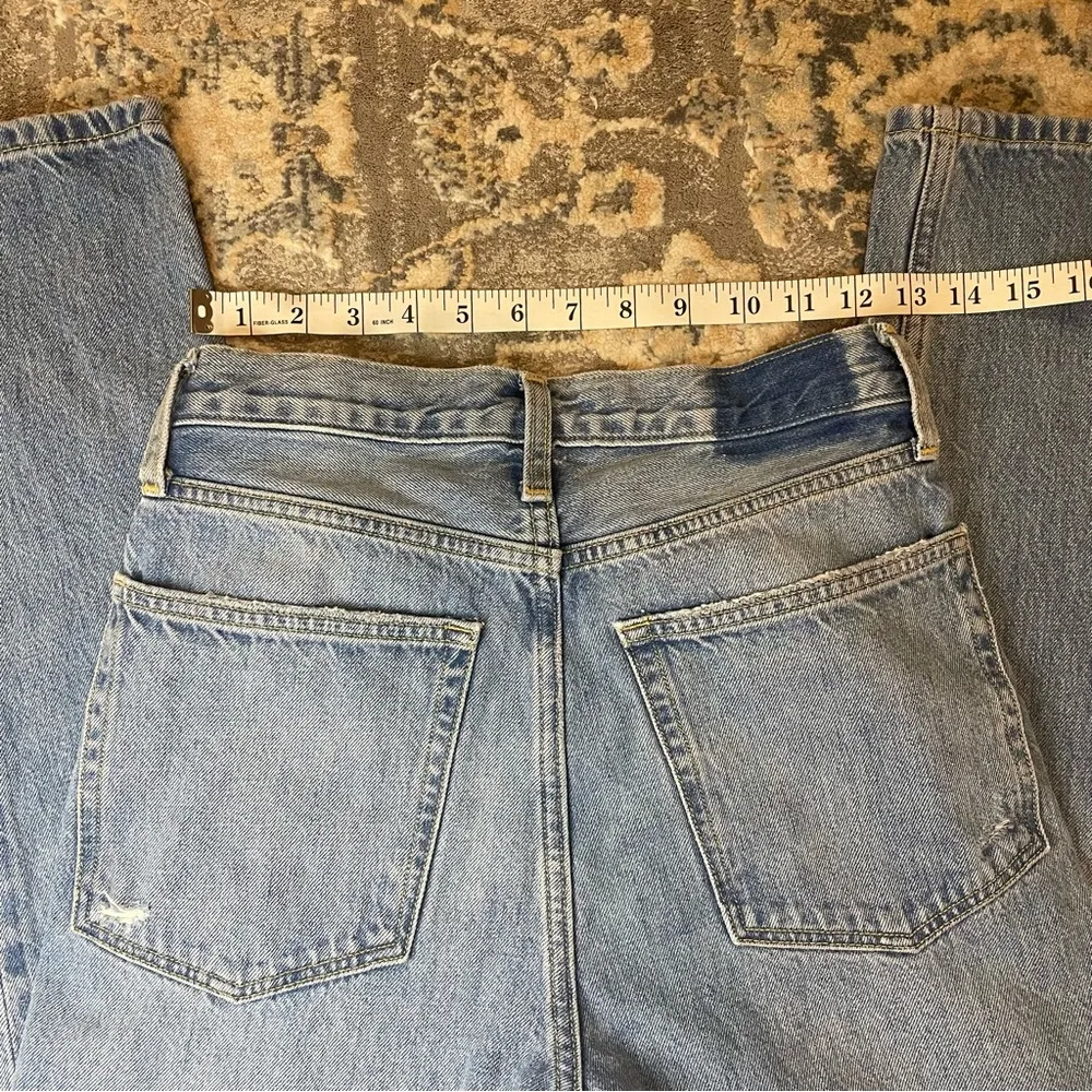 Distressed Etica Blue Denim Jeans Size 26 - Image 3