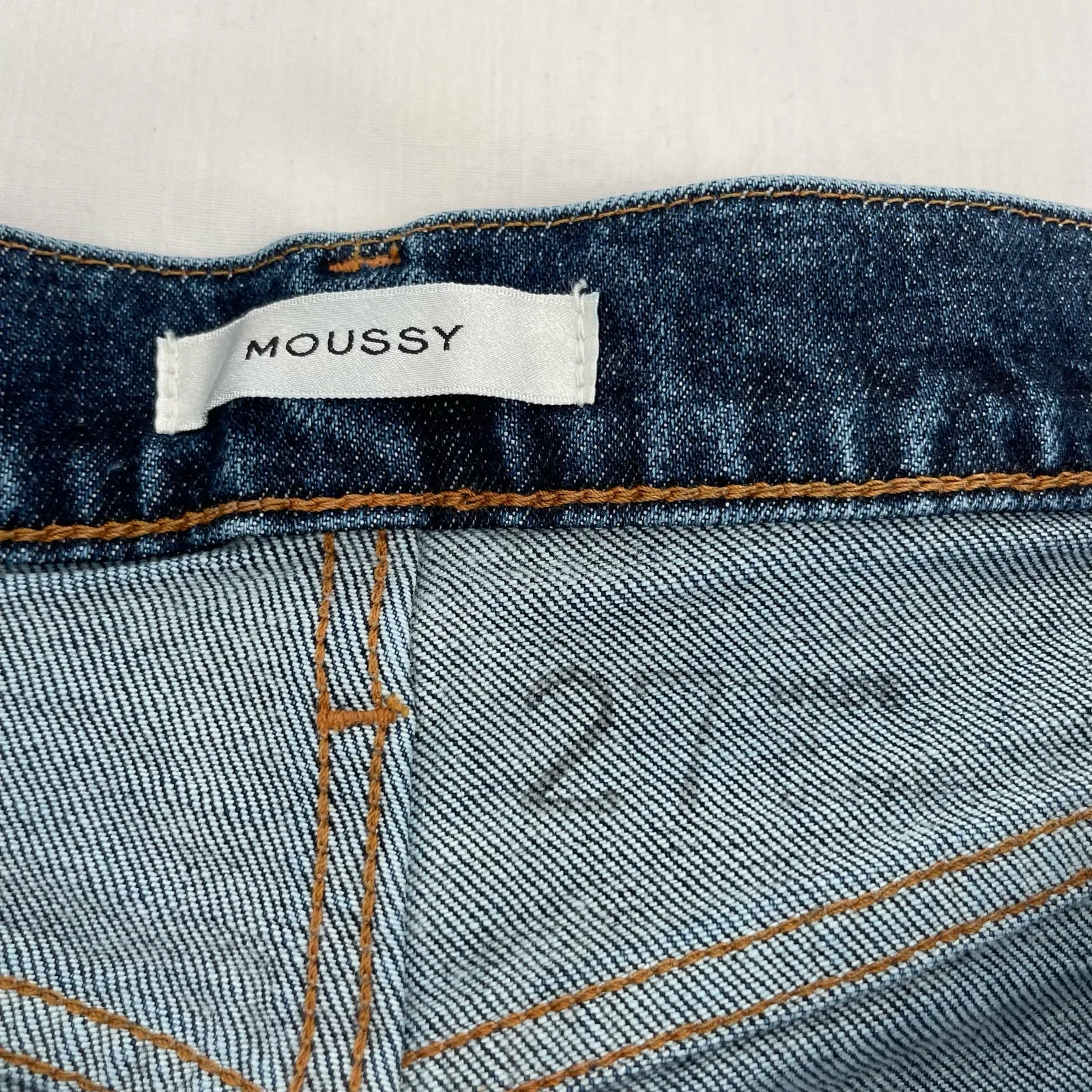 MOUSSY Blue Jeans MVS Skinny Zip Fly Indigo Dark Wash Denim Style 010EAC12 - Image 13