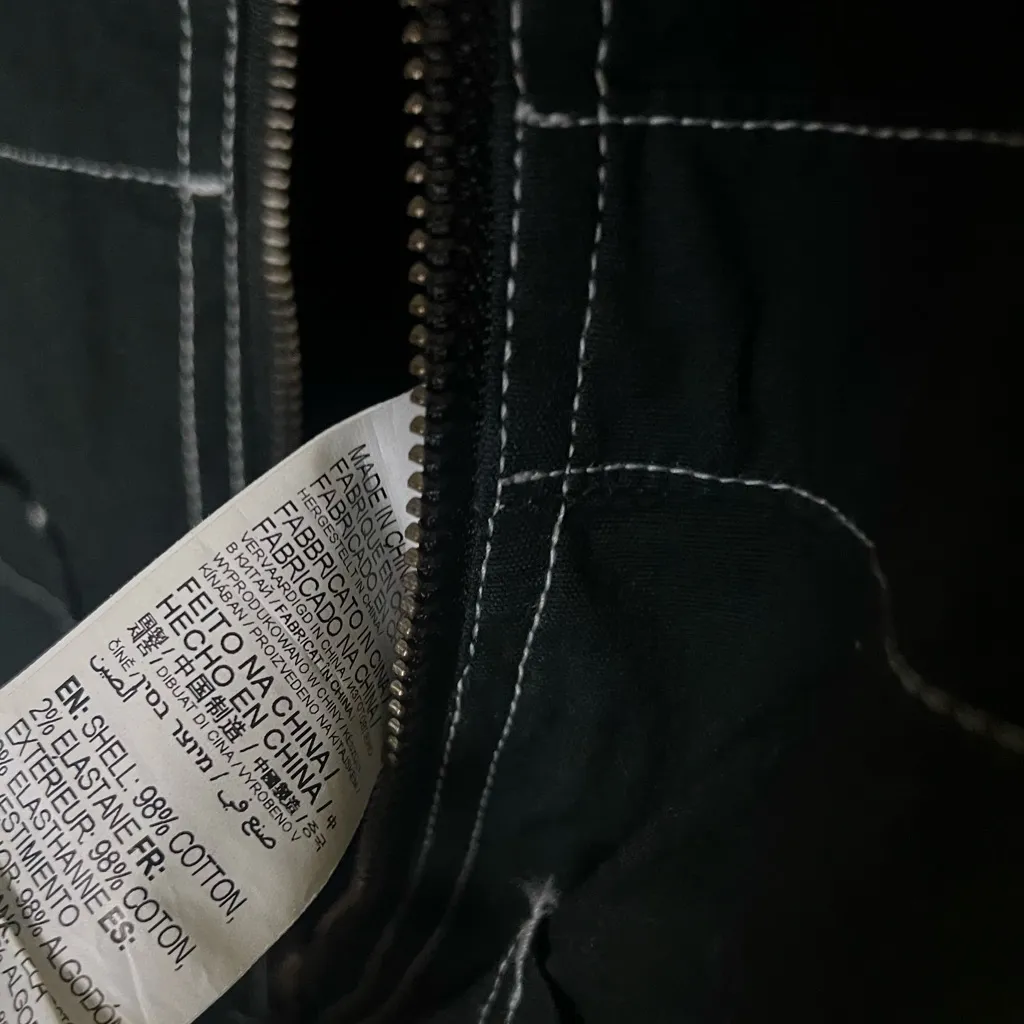 RVCA Black Women's Jumpsuit with White Stitching L New - Image 6