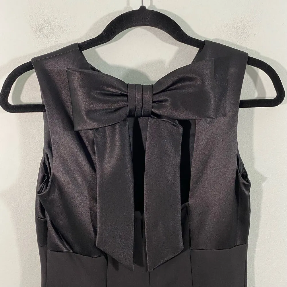 Lauren Ralph Lauren Sleeveless Back Bow Accent Dress Sz 4 Little Black Dress - Image 4