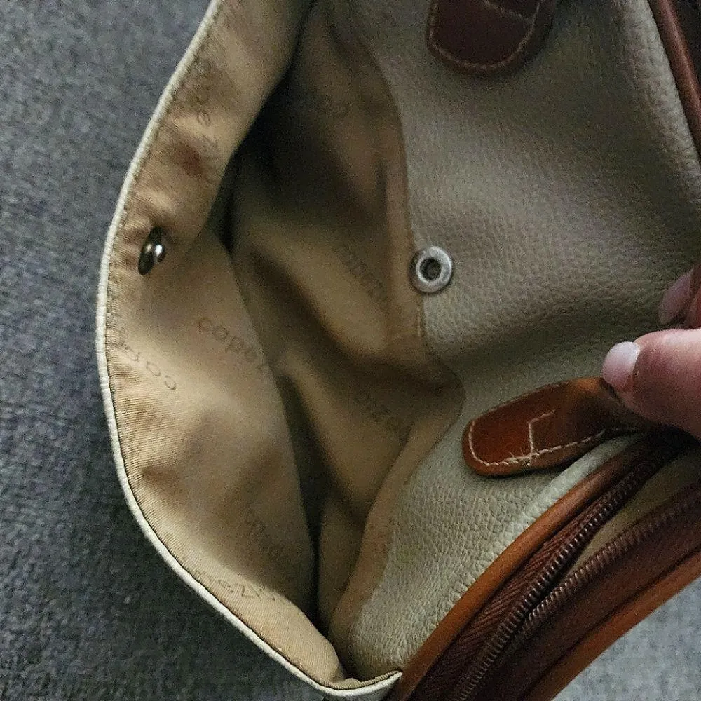 Vintage Capezio Pebble Leather Satchel Purse Bag - Image 9