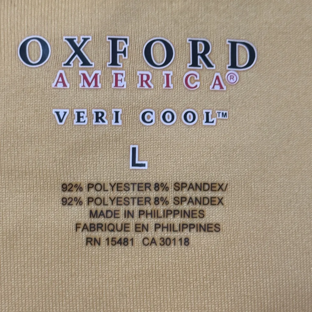 Oxford America Yellow zip up Size L - Image 3