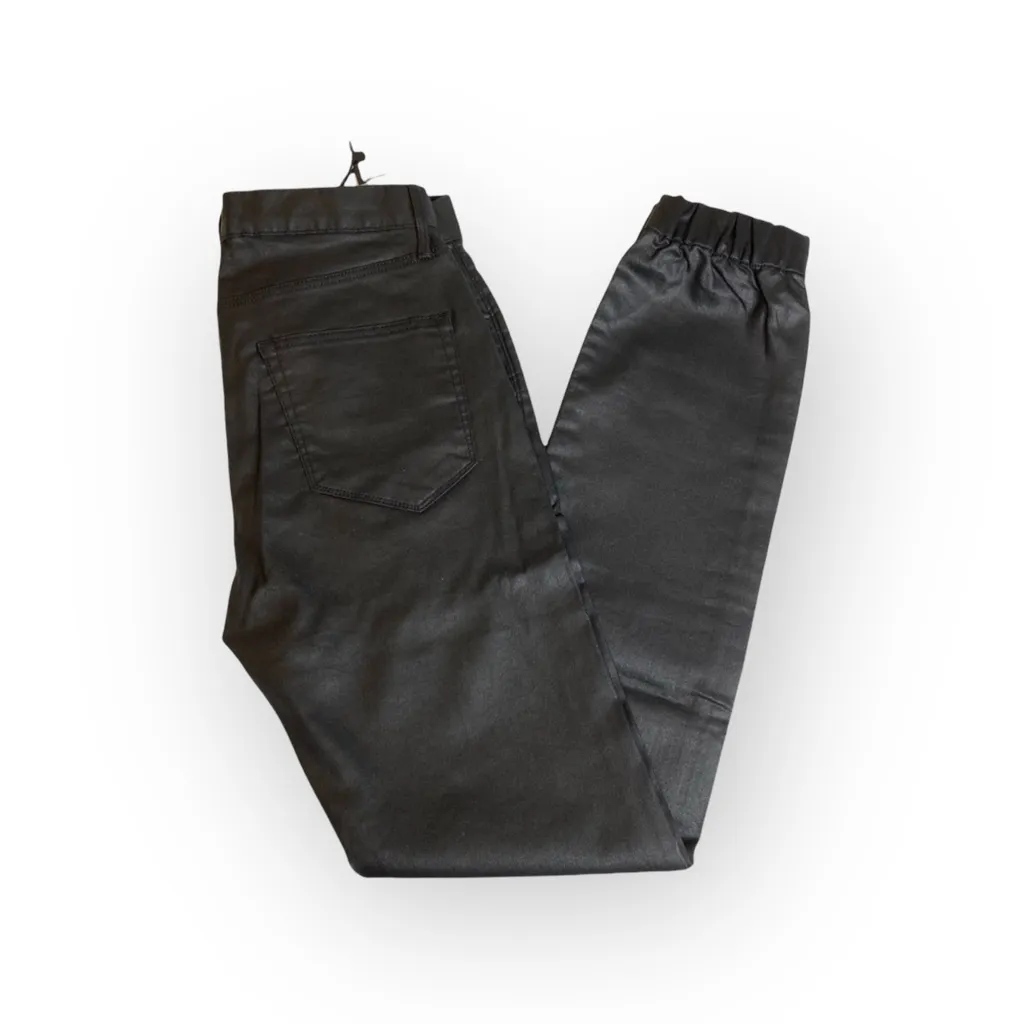 new 3x1 NYC ☏ Retro Coated Track Pant Joggers Jeans ☏ Black 24 ☏ Fashion Forward - Image 9