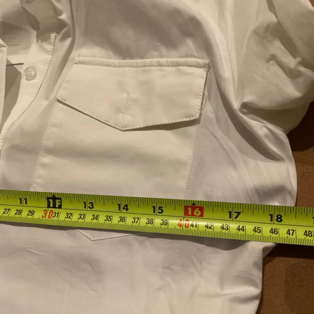 NWOT acne studios gathered waist shirt midi dress 2way white cotton SZS bust37 - Image 3