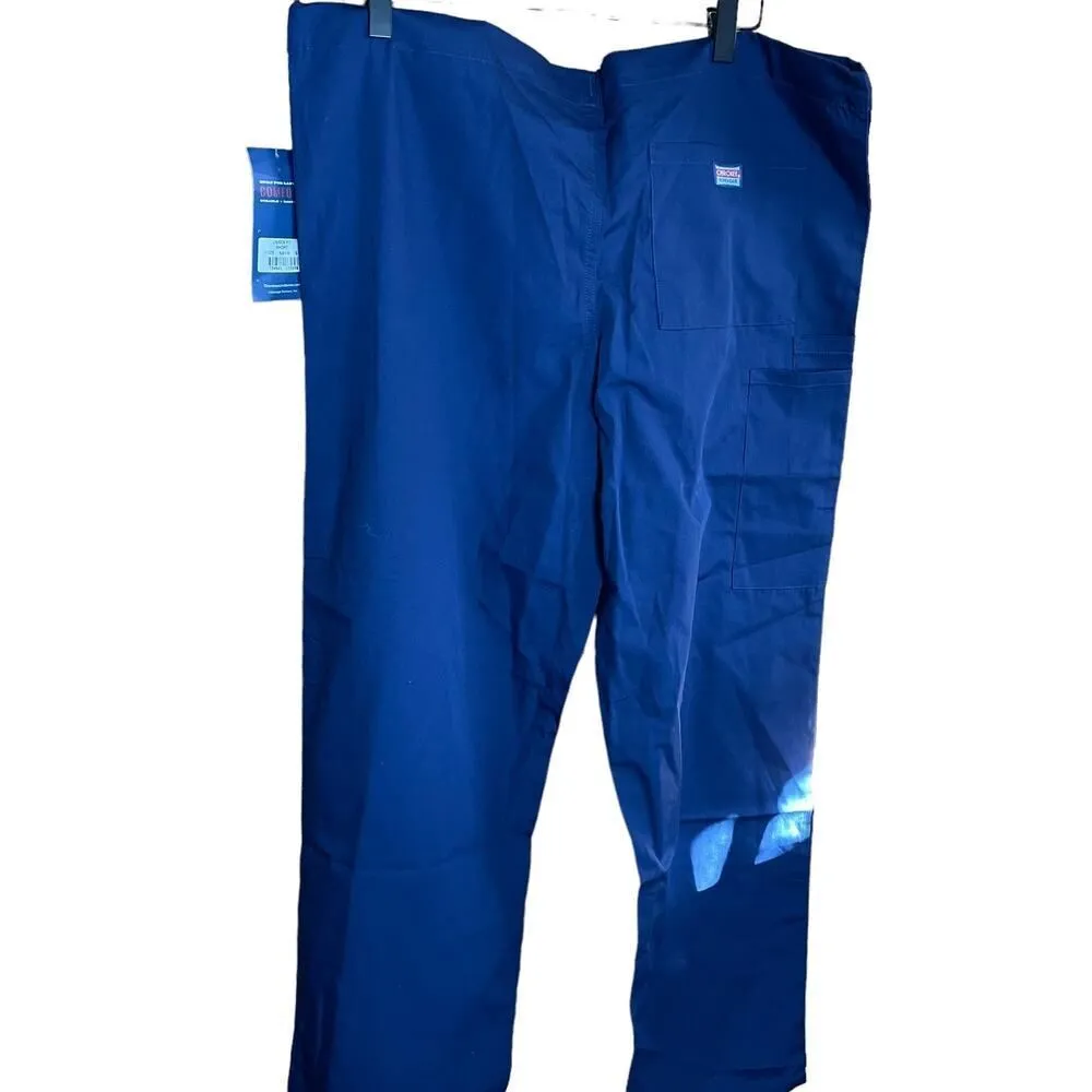 NWT Cherokee Scrub Pants Unisex Fit SMALL Navy Blue Pull On Drawstring Medical - Image 2