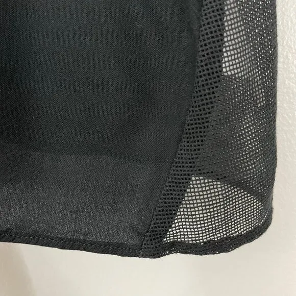 New  Azure Skies Sheer Mesh Back Camisole Arago Tank Top Black - Image 8