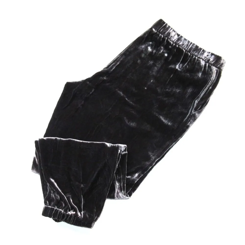 NWT Eileen Fisher Ankle Length Pant in Charcoal Velvet Tapered Pull-on Pants XL - Image 7