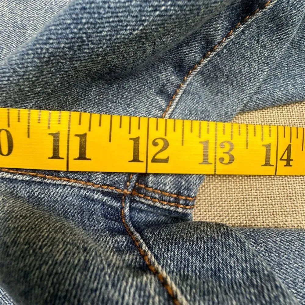 Charter Club Women's Wide-Leg High Waisted Button-Fly Jeans Size 10 Blue Denim - Image 11