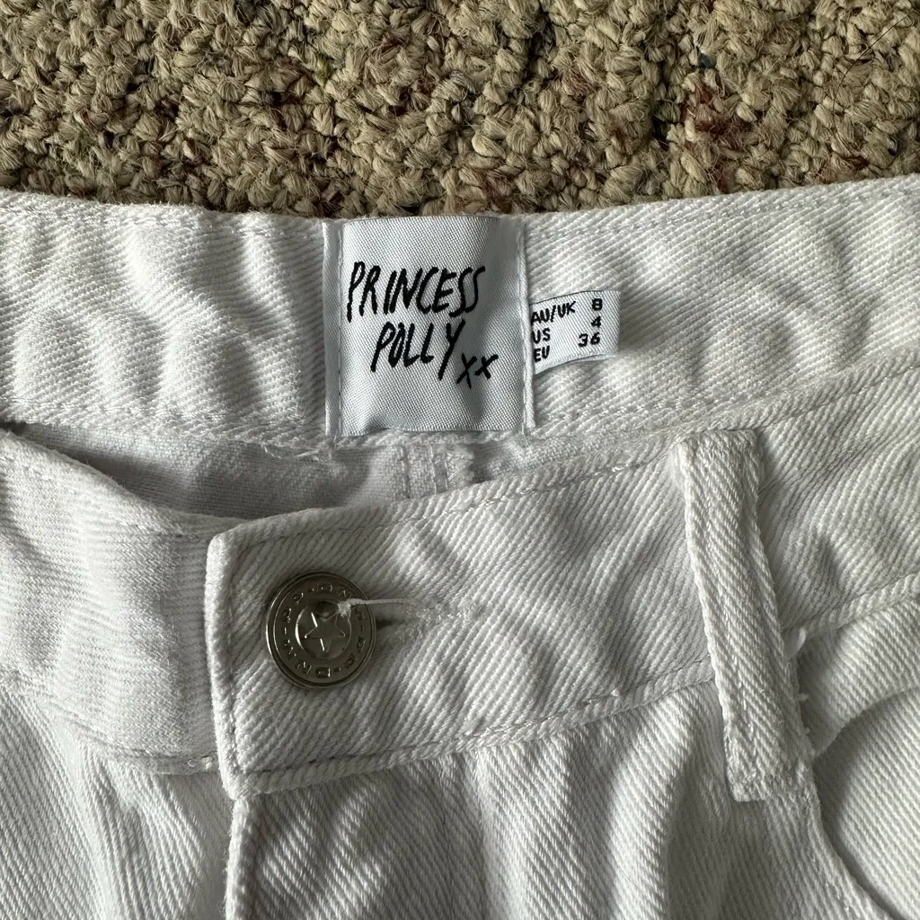 Princess Polly  White Flare Jeans - Image 2