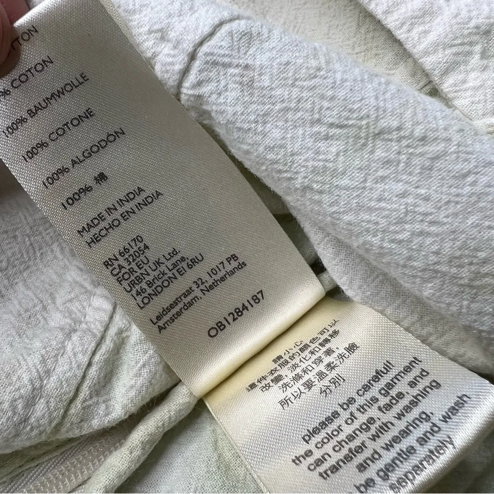 FREE PEOPLE Stroll In Kyoto Green White Tie Dye Overall - Image 6