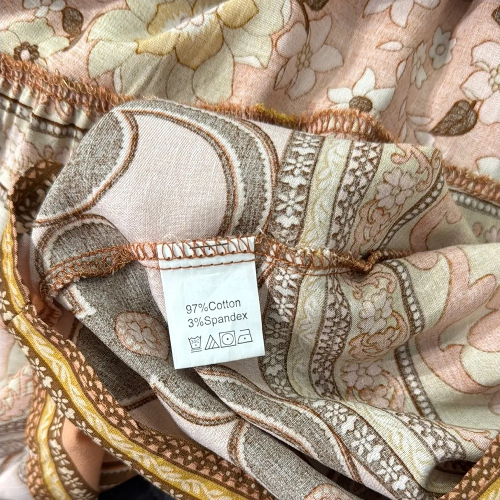 Alt Daly Chic Floral Dress in Peach, orange, brown, yellow floral Orange Size L - Image 11