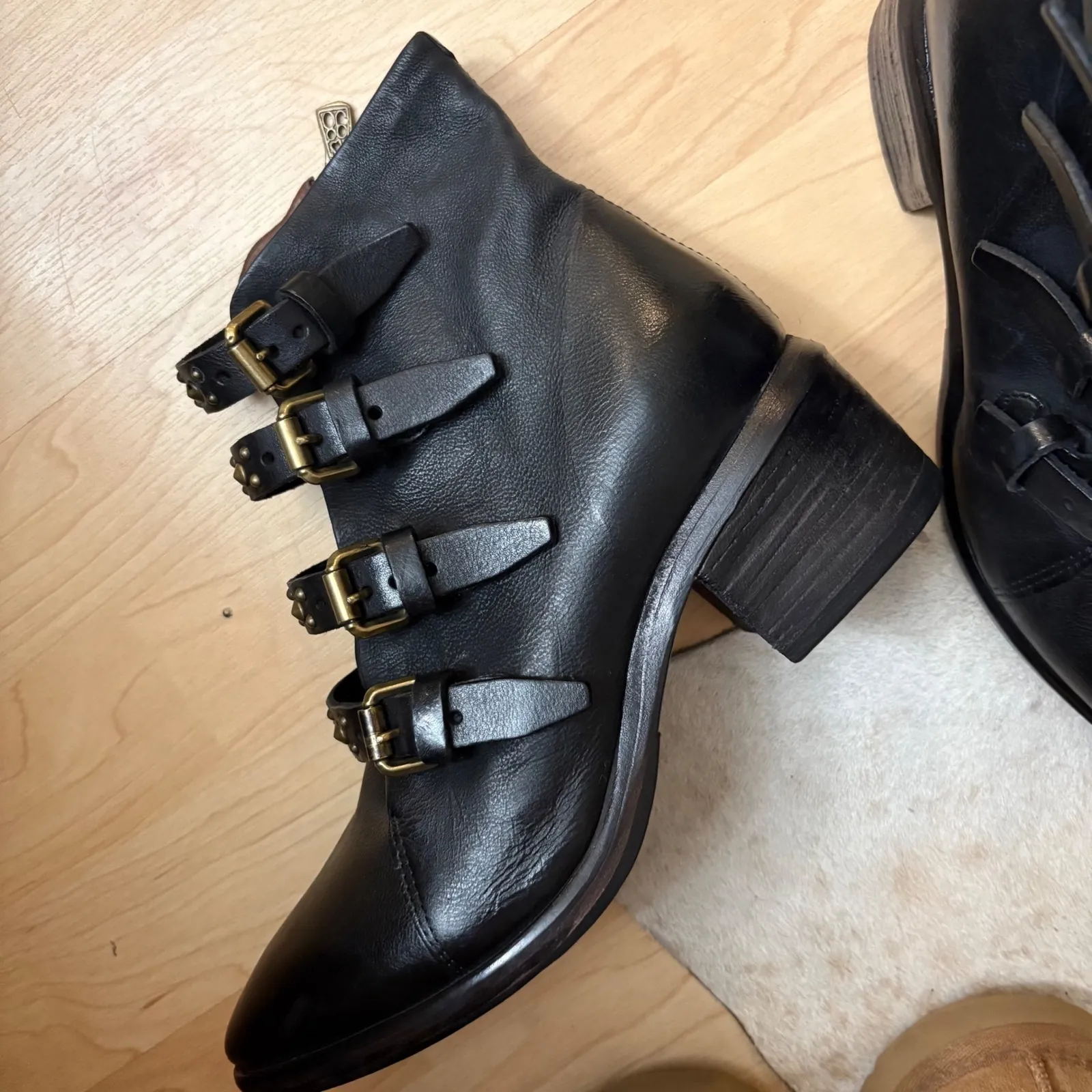 A.S.98 Frankie boot in black leather Size 39 Flawed - Image 5