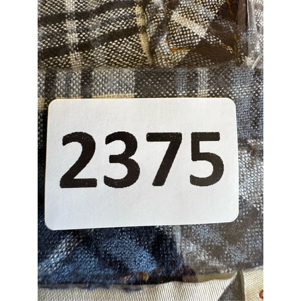 Sundance Flannel Button Up Shirt Long Sleeve Blue Plaid Flap Pockets  Sz S #2375 - Image 12