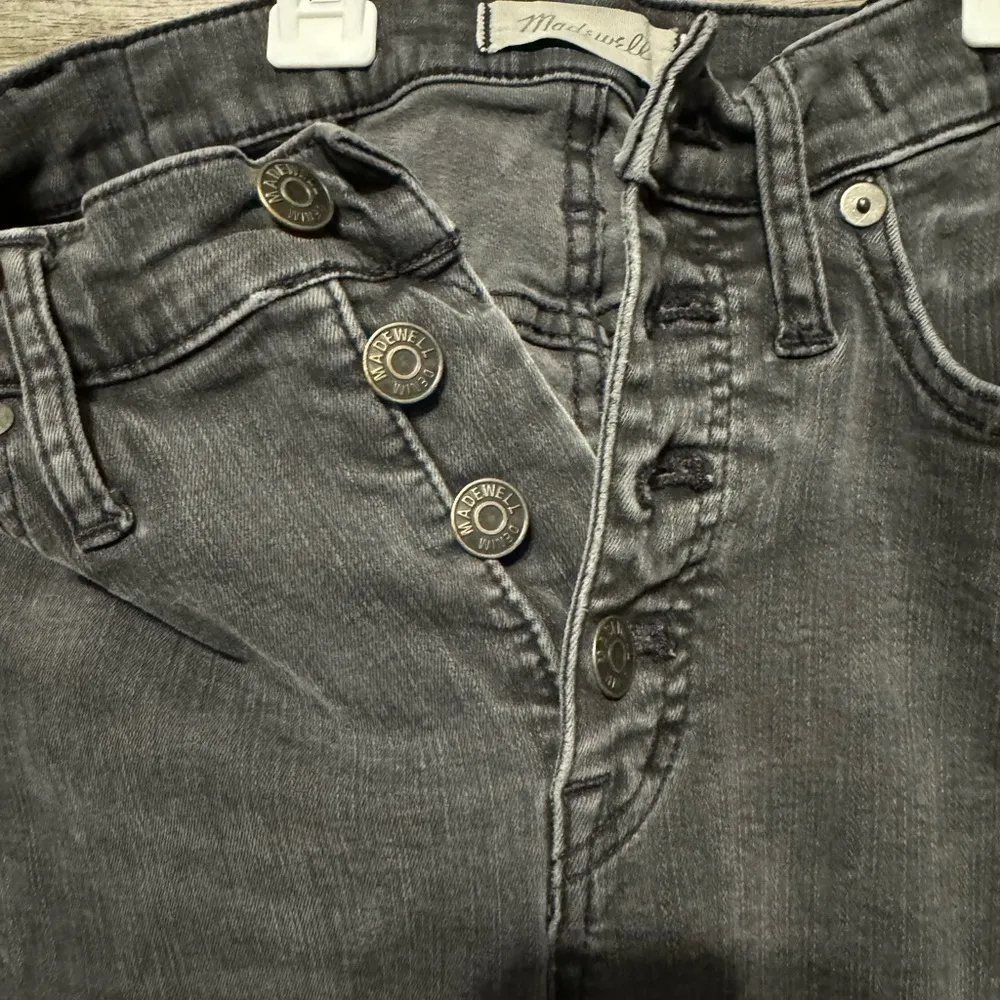 Madewell Womens Cali Demi-Boot Jeans Asymmetrical Hem Edition- Black - Image 2