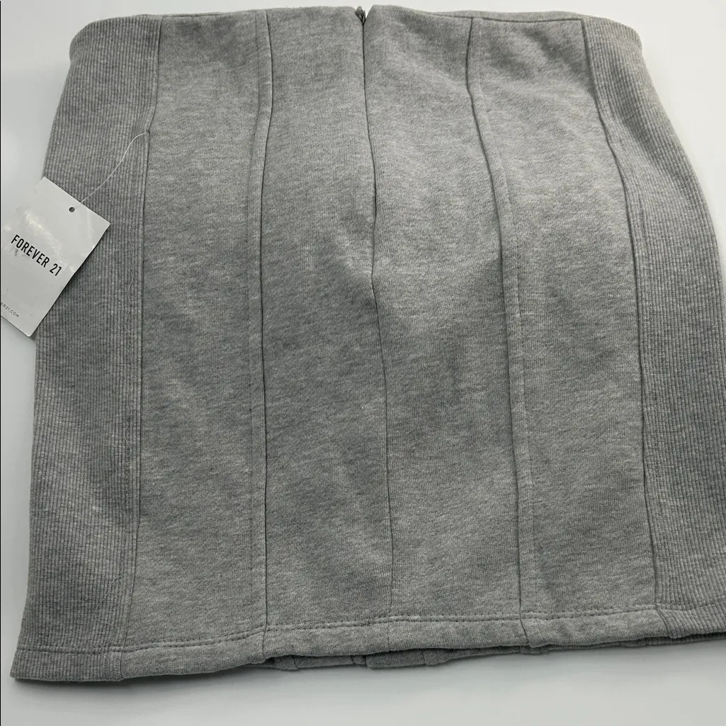 Forever 21 Heather Gray Lace-Up Skirt - Image 11