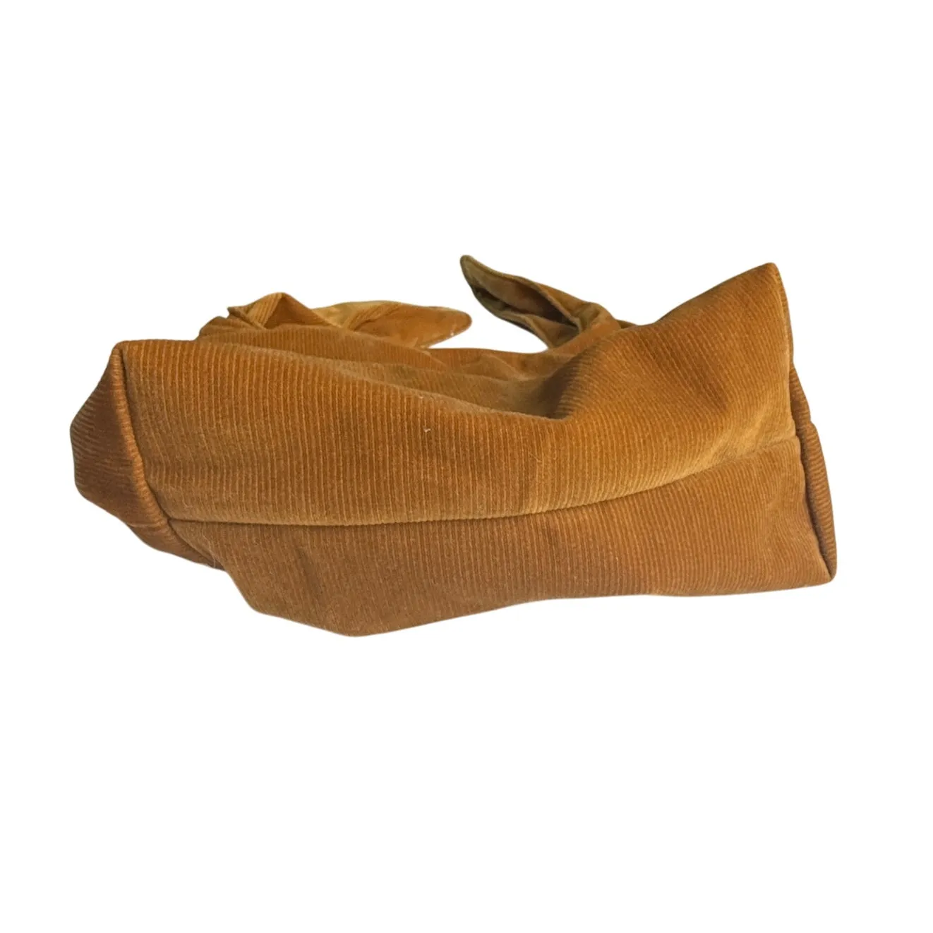 Merit Brown Corduroy Tie Top Small Bag - Image 3