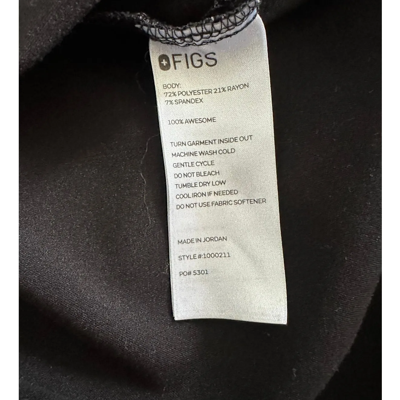 Figs Black Catarina One-Pocket Scrub Top Size Medium - Image 5