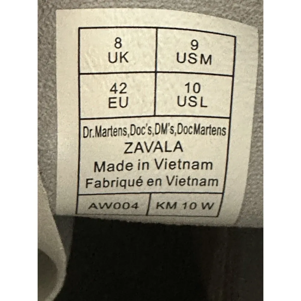 Dr. Martens Dr. Doc Martens Zavala Combat Leather Boots White AW004 Women's 10 | Men's 9 NEW - Image 10