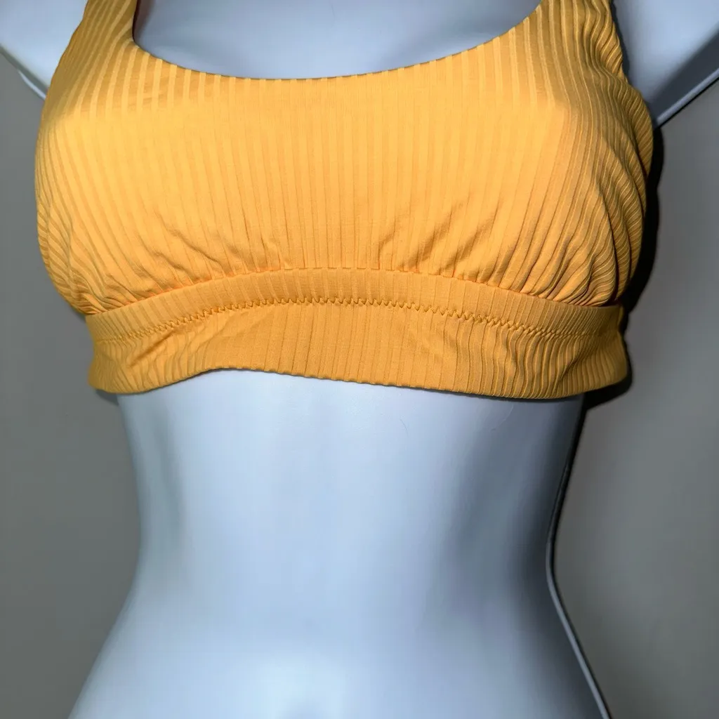 Vitamin A Sienna Tank Bikini Top Iced Mango EcoRib EUC‎ Sz S - Image 5
