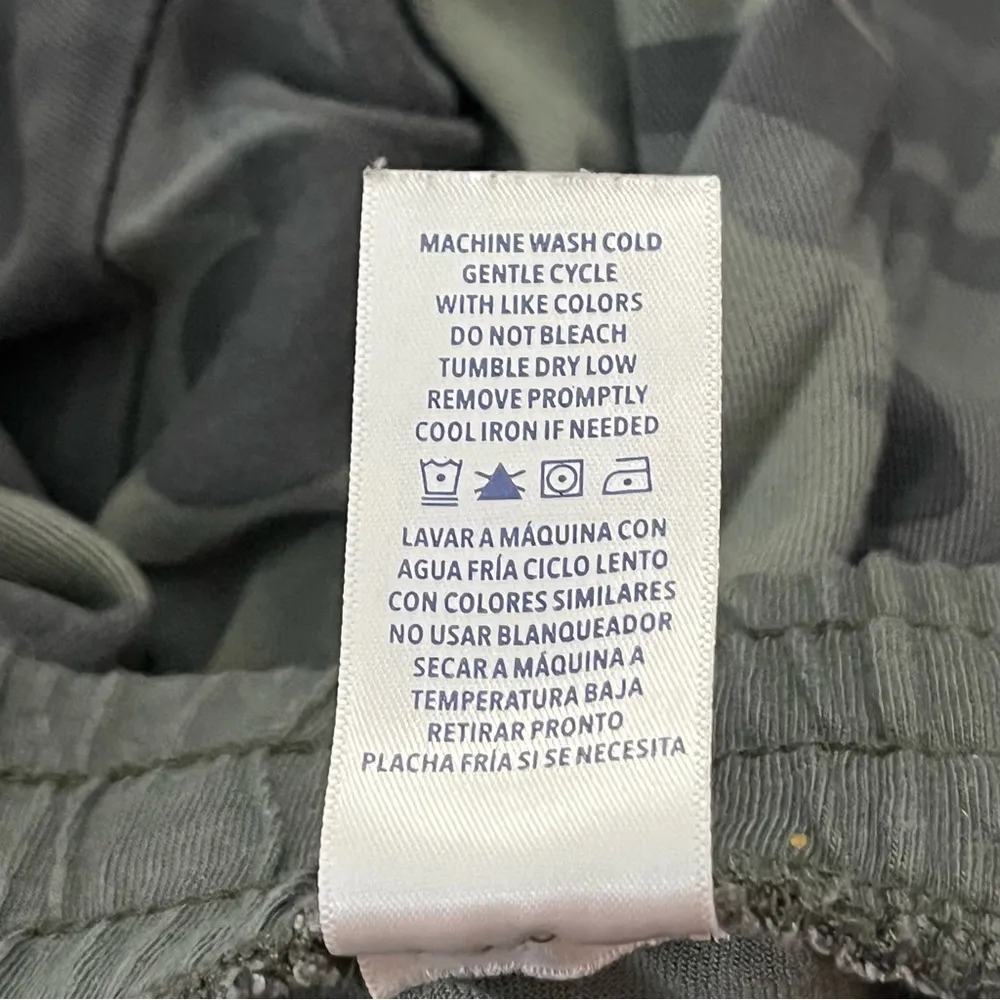 Splendid Camo Jogger Pants Drawstring Waist Rayon Green L - Image 6