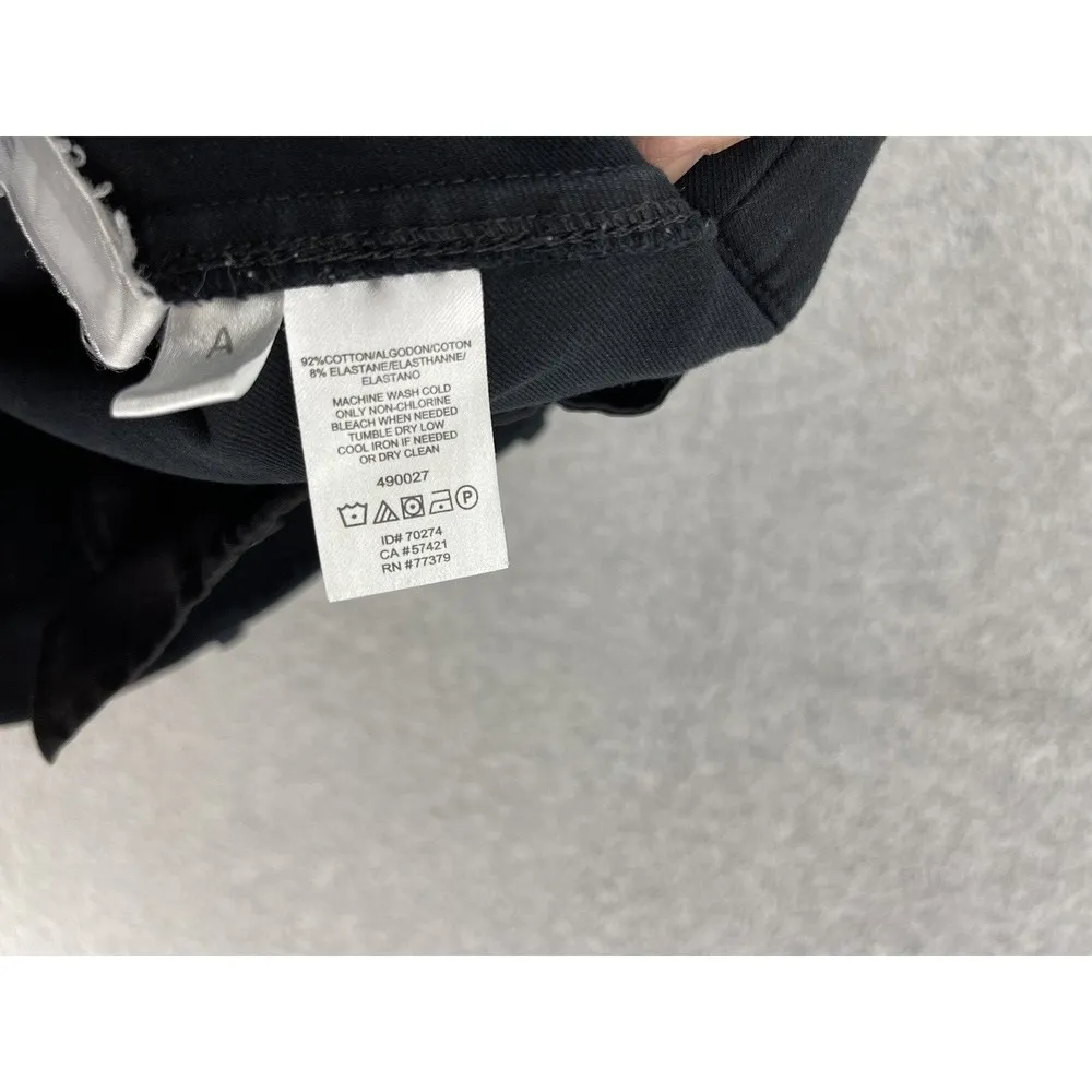 Ann Taylor Women's Shorts Solid Black Chino Size 4 Slash Pocket Cotton Blend - Image 3