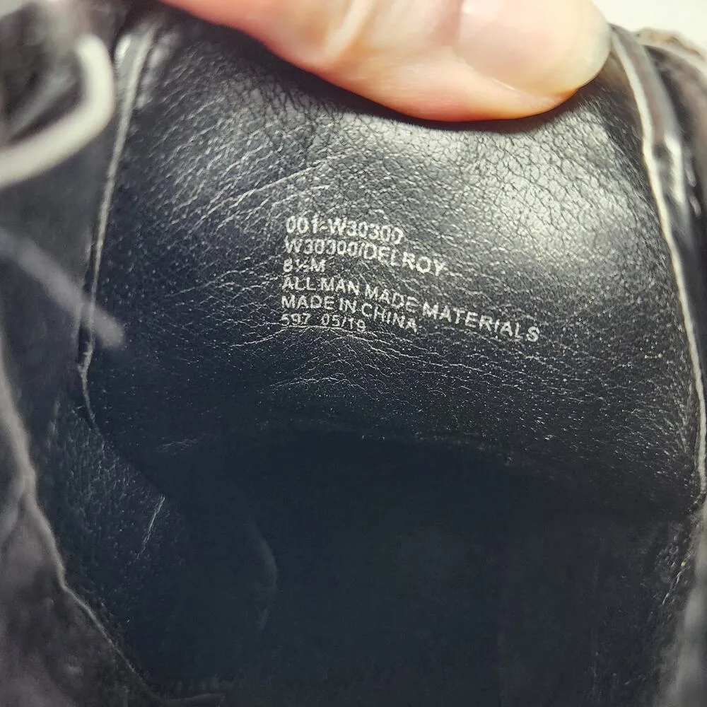 White Mountain Tumbled Delroy Booties Block Heels Lace Up Black Size 8.5 M - Image 6