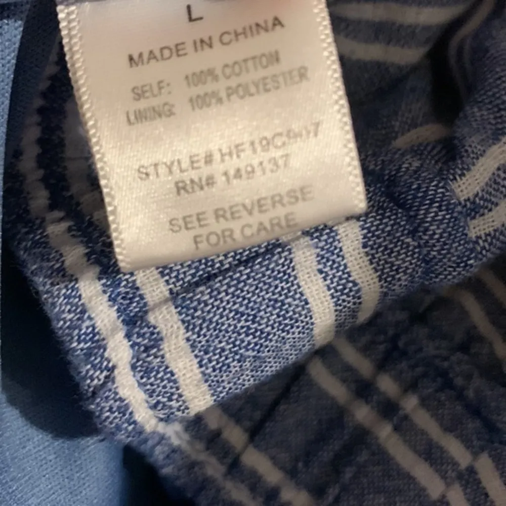 Hyfve striped belted wide leg pants with attached shorts underneath L - Image 6