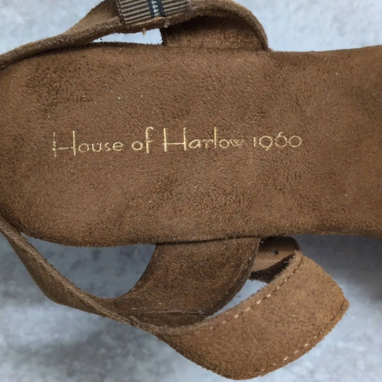 House of Harlow 1960 Cherub Chestnut Tan Ankle Strap Platform Rivet Clogs 8M Brown Size 8 - Image 11