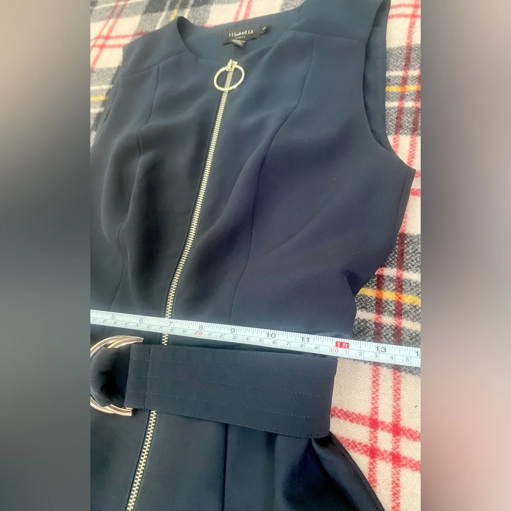 Ted Baker Cosetee Pergola Zip Front Jumpsuit Size 0 Women, Black Floral Cropped - Image 9