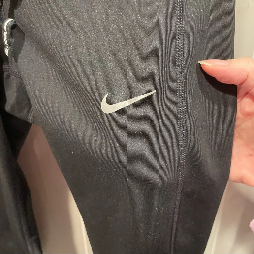 Cute Nike running dri fit capri pants yoga workout sports millennium patch - Image 8