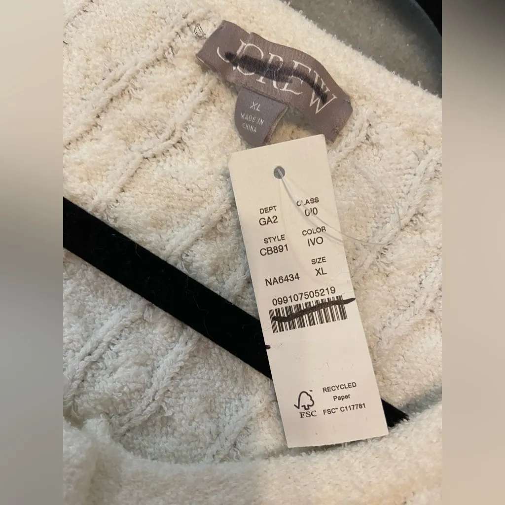 NWT J. Crew Size XL Odette Cable Knit Sweater Lady Jacket Gold Buttons Soft Cozy - Image 9