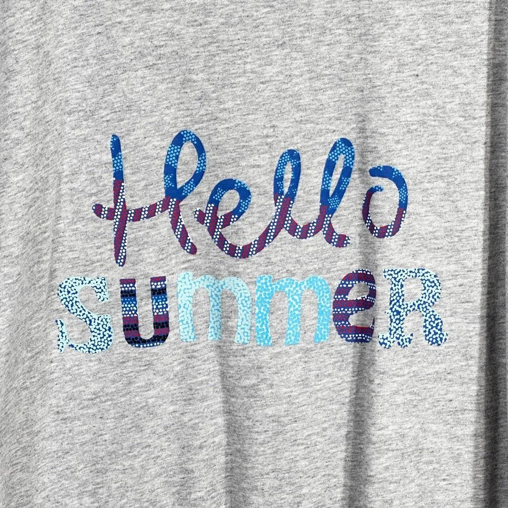 Woman Within Plus Size 3X 30W 32W Top Gray‎ Hello Summer Scoop Neck 1076 - Image 4