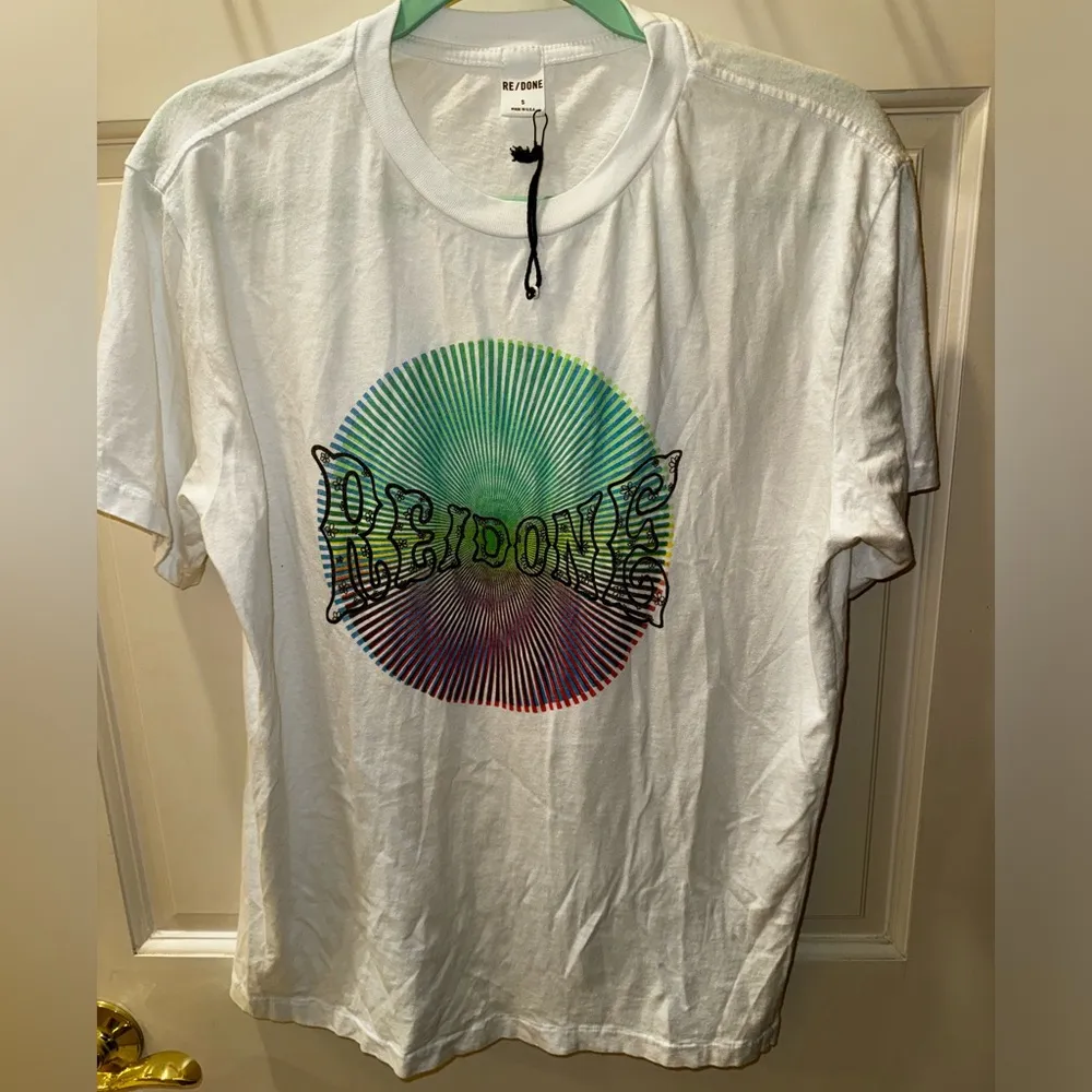 ReDone classic white tee with brand - Image 2