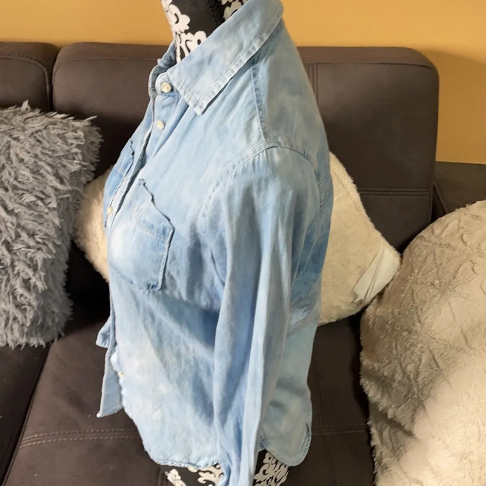 AÉROPOSTALE EIGHTY-SEVEN Blue Button Down Shirt S - Image 4