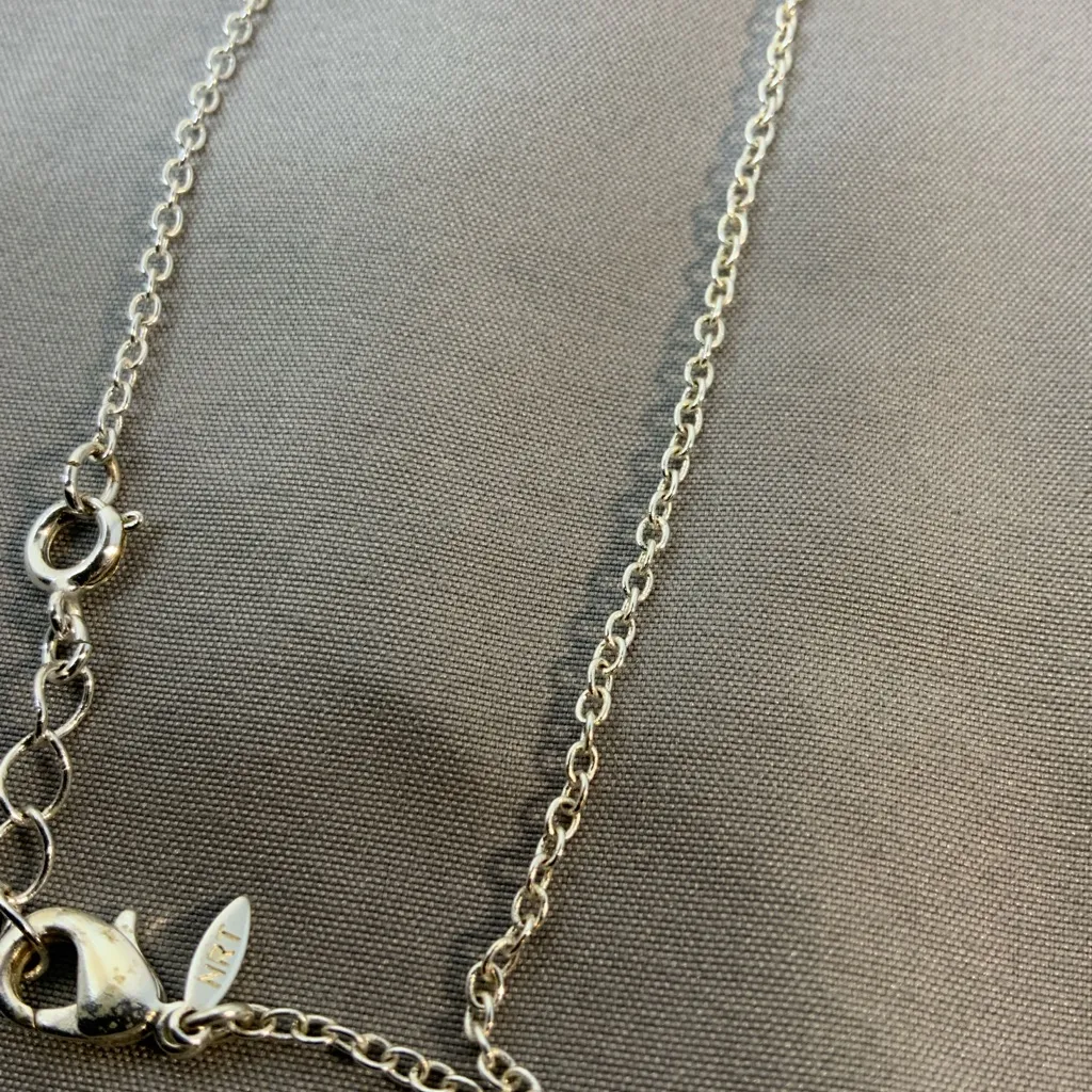 Vintage Avon Moonstone silver tone necklace 16” Whimsy, Ethereal, Cottage Core - Image 6