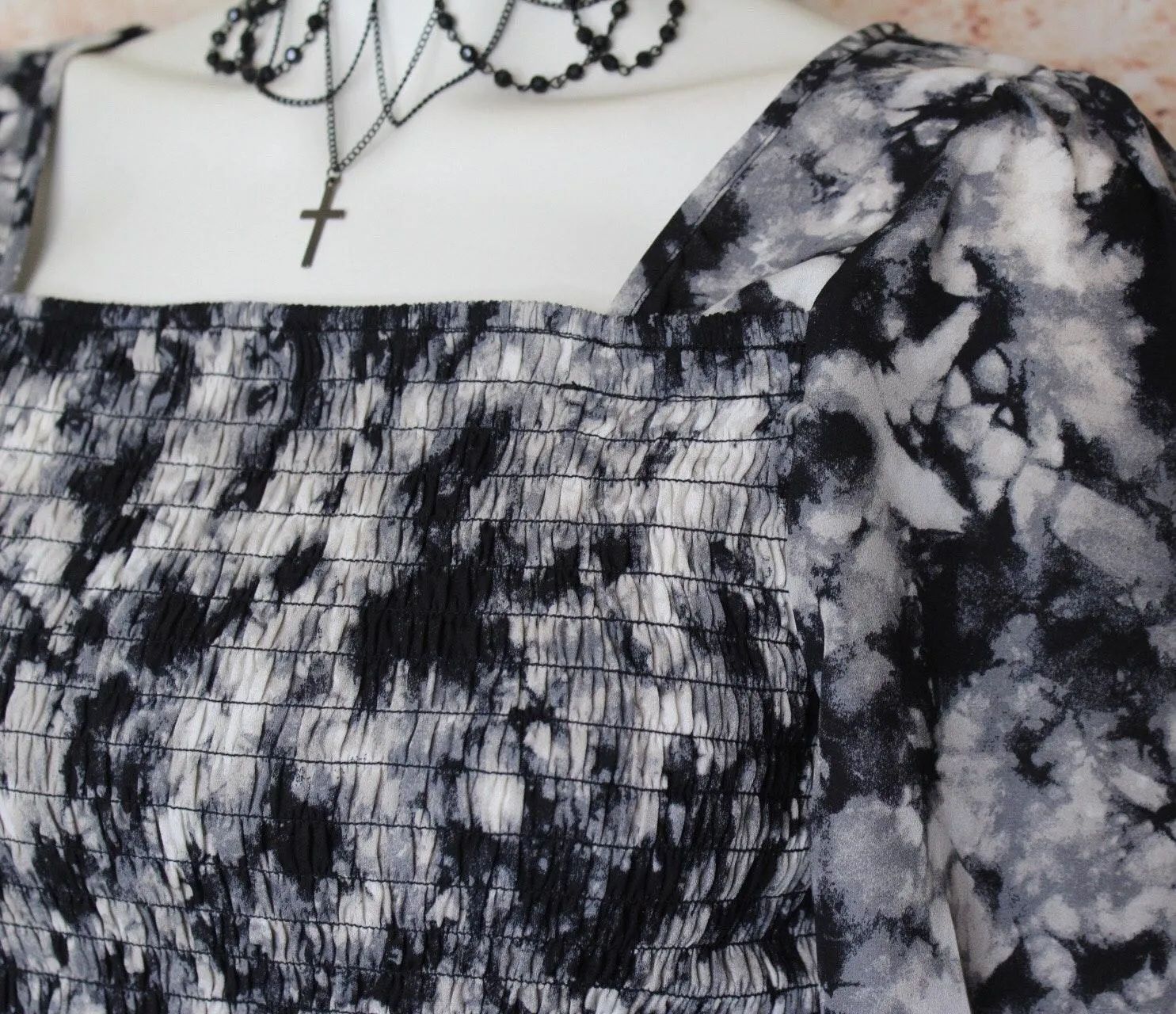 GLG  | Square Neck Tye Die L/S Blouse - Image 6