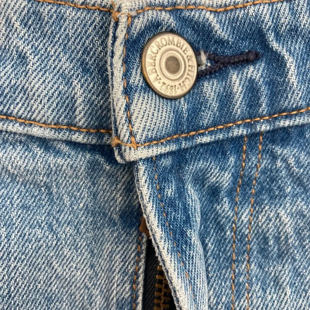 The Baggy Short Mid Rise Womens 30 Blue Denim 90s Classic - Image 3