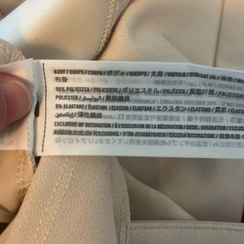 Abercrombie Cropped Tank Top Cream Size XL - Image 9