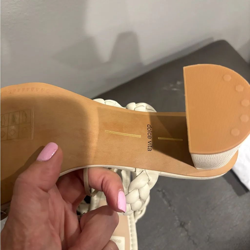 New Dolce Vita Women's Pang Heeled Sandal color ivory Stella Size 9.5 - Image 10